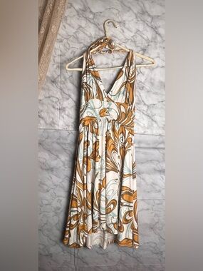 Halter Whimsy Fairy S Vacation Resort Date Dress Summer Spring Gold Baby Blue